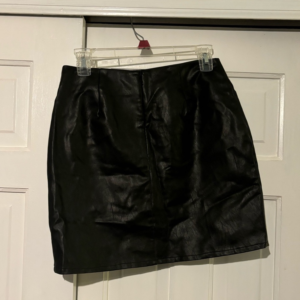 by the way. Faux Leather Black Mini Skirt - Picture 2 of 4